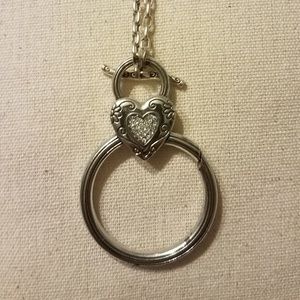 Silver brighton lariat charm holder 30"